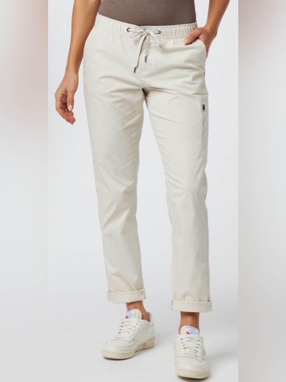Vuori Women’s Ripstop Pants Organic Cotton Drawstring Utility Travel Pants XL